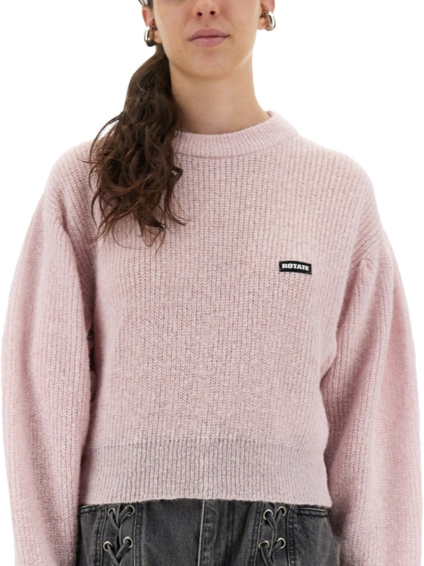 Light Pink Knitted Crew Neck Sweater 4