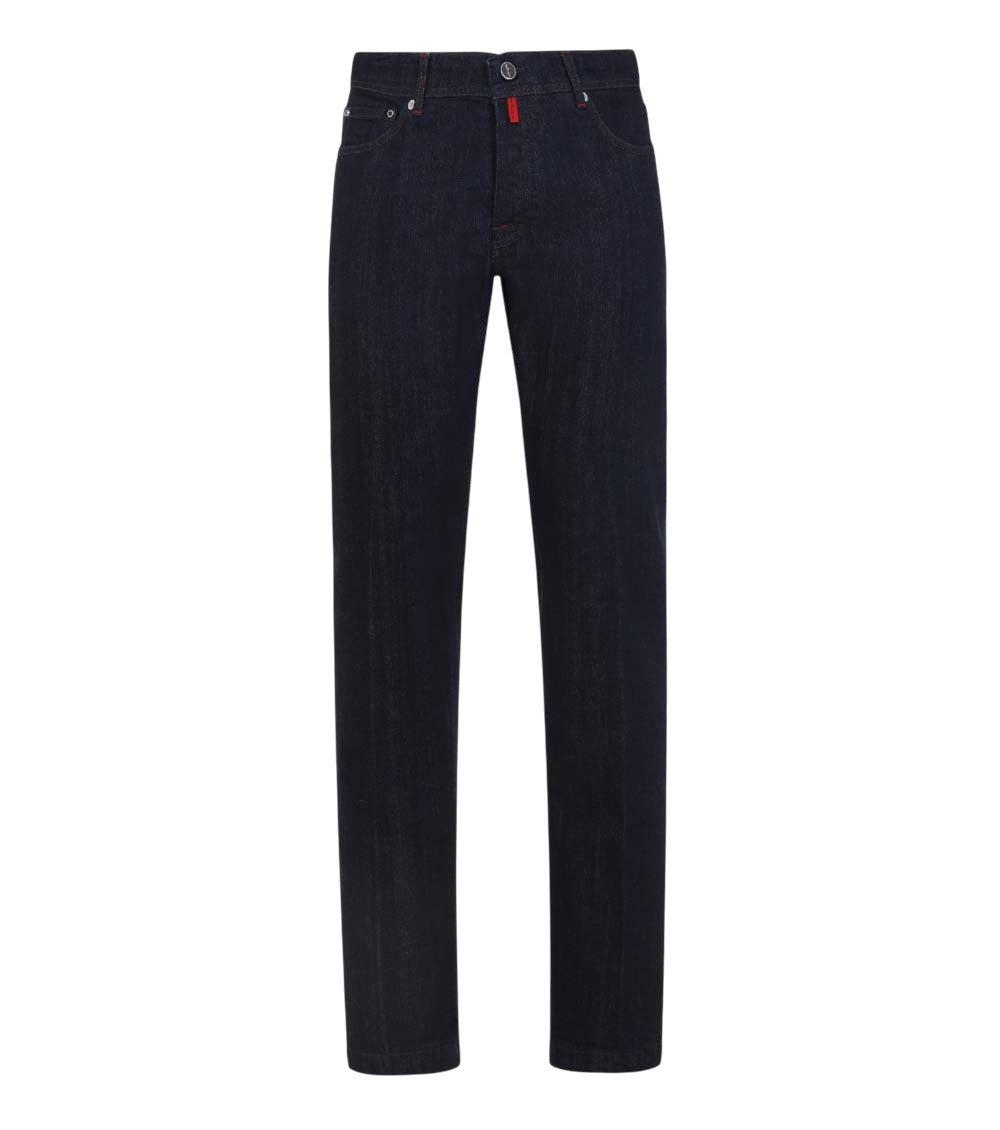 Navy Blue Solid Jeans 1