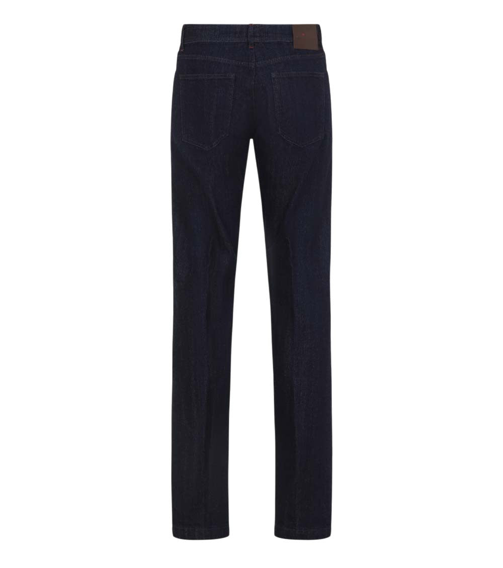 Navy Blue Solid Jeans 2