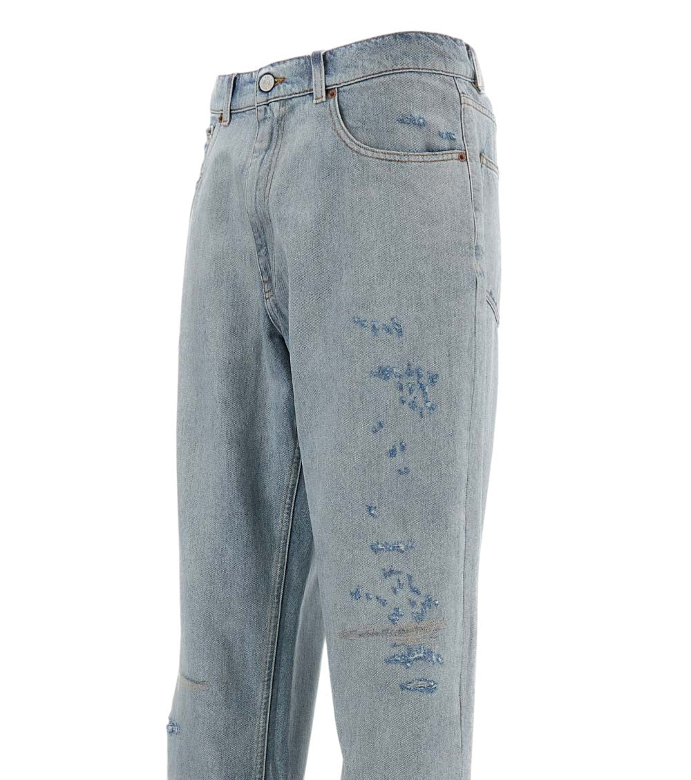 Sky Blue Distressed Jeans 2