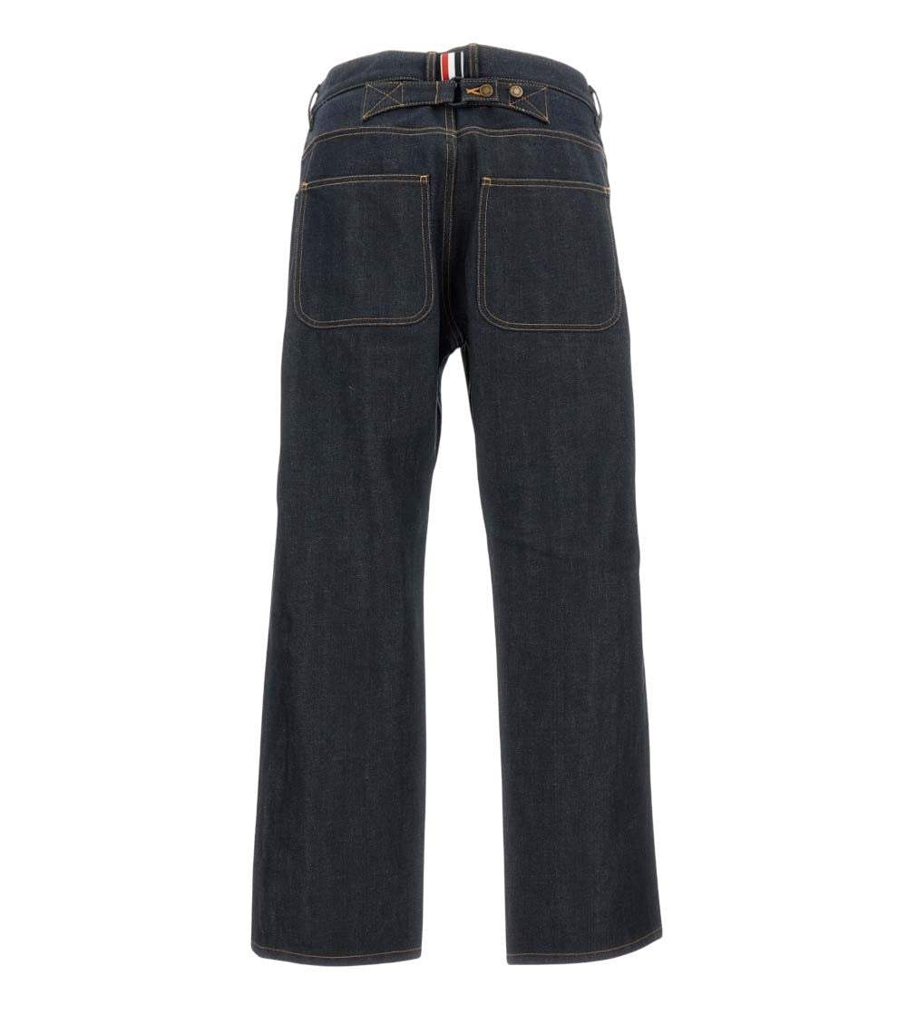 Dark Blue Mid Rise Jeans 2