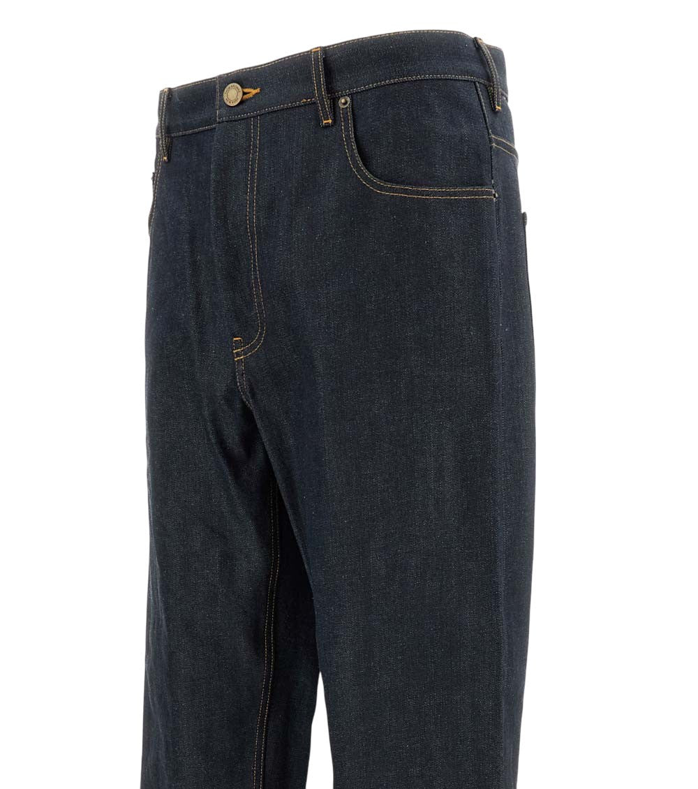 Dark Blue Mid Rise Jeans 3