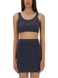 Purple Solid Scoop Neck Top 1