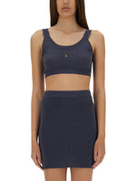 Purple Solid Scoop Neck Top 1