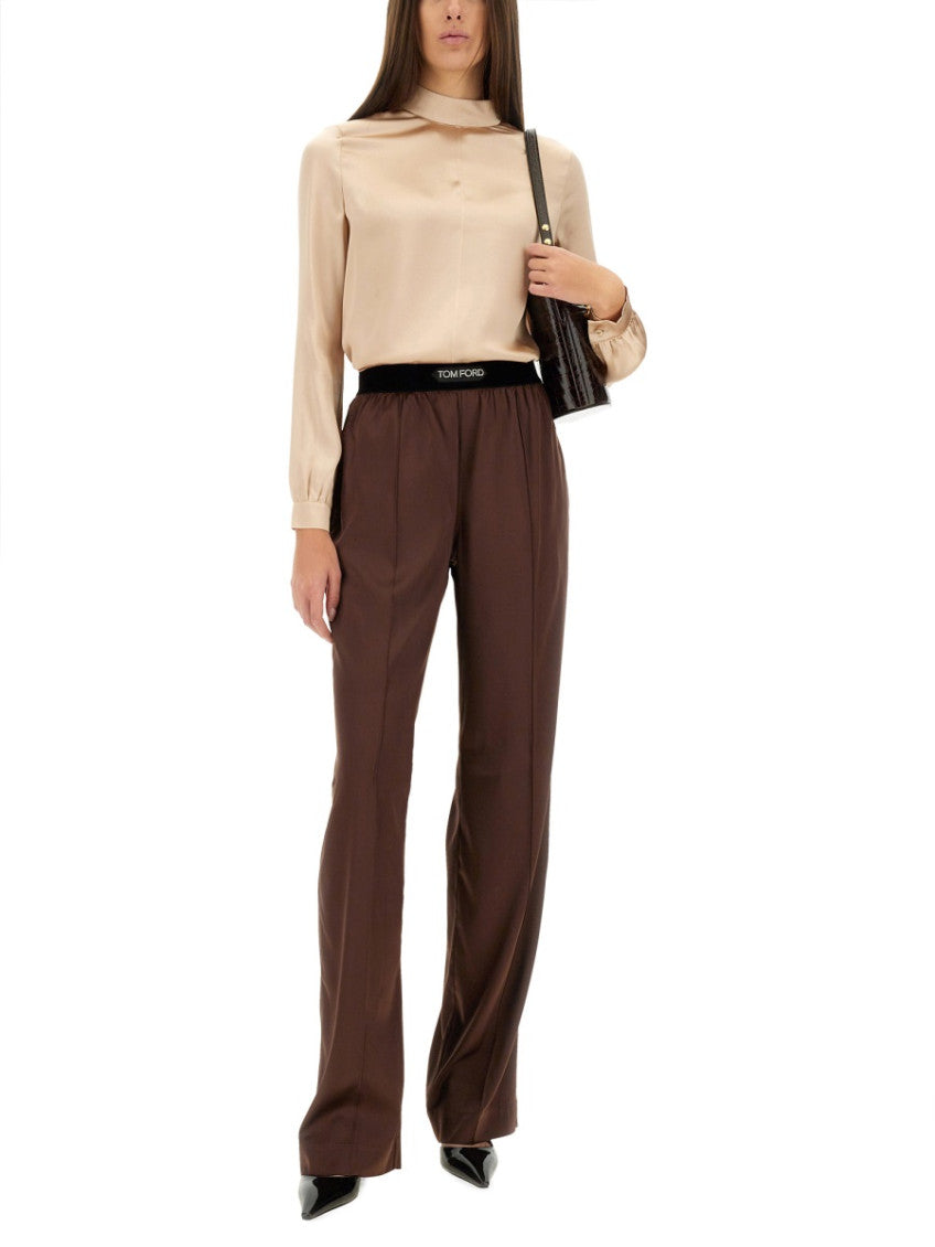 Light Brown Solid Mock Collar Top 4