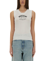 White Logo Round Neck Top 1