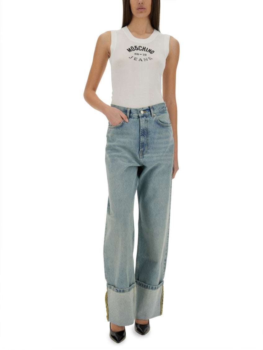 White Logo Round Neck Top 4