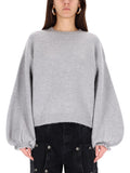 Grey Solid Crew Neck Sweater 1