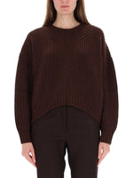 Brown Knitted Round Neck Sweater 1