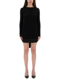 Black Knitted Boat Neck Sweater 1