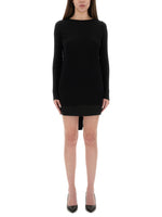 Black Knitted Boat Neck Sweater 1