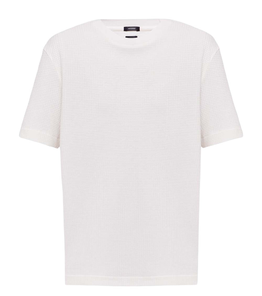 White Solid Crew Neck T-Shirt 1