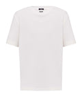 White Solid Crew Neck T-Shirt 1