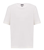 White Solid Crew Neck T-Shirt 1