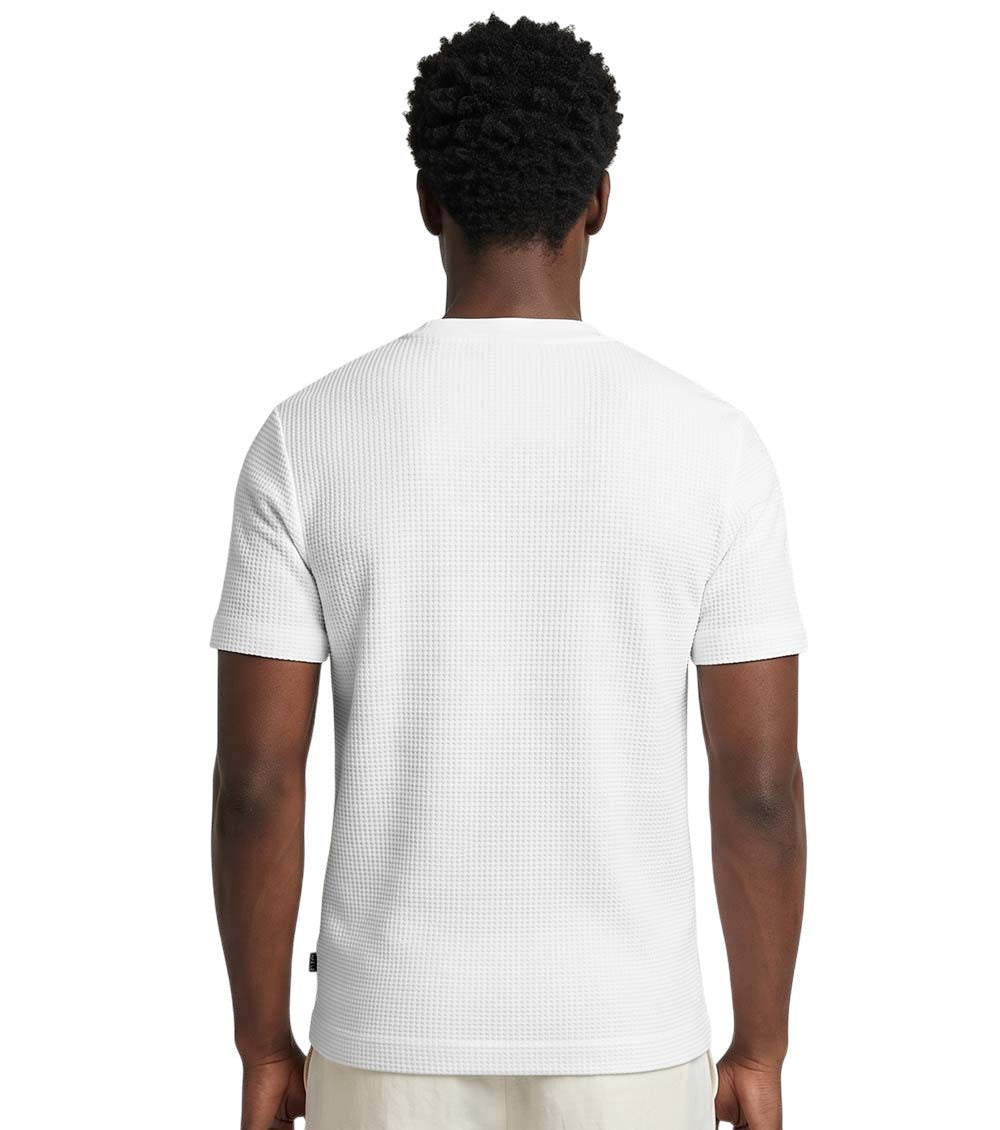White Solid Crew Neck T-Shirt 3