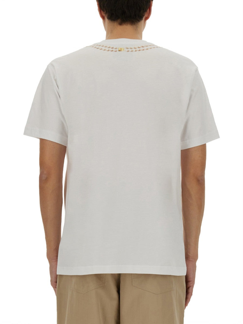 White Printed Crew Neck T-Shirt 3