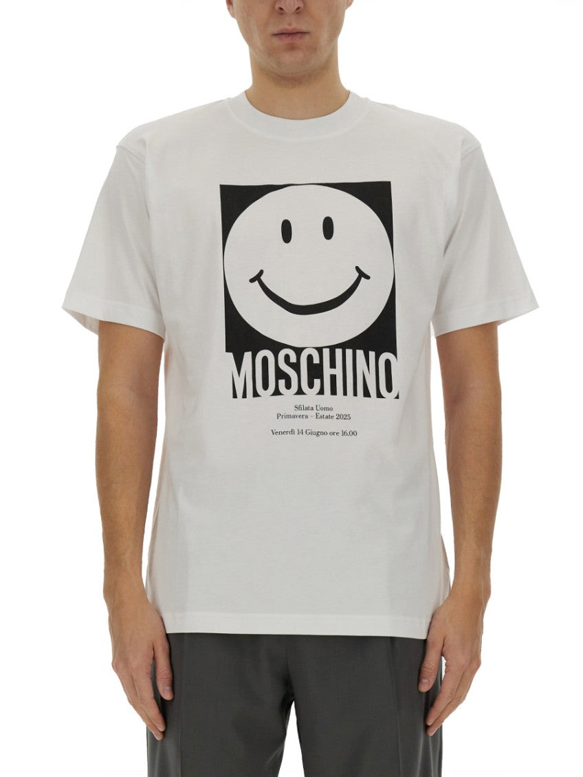 White Logo Crew Neck T-Shirt 1