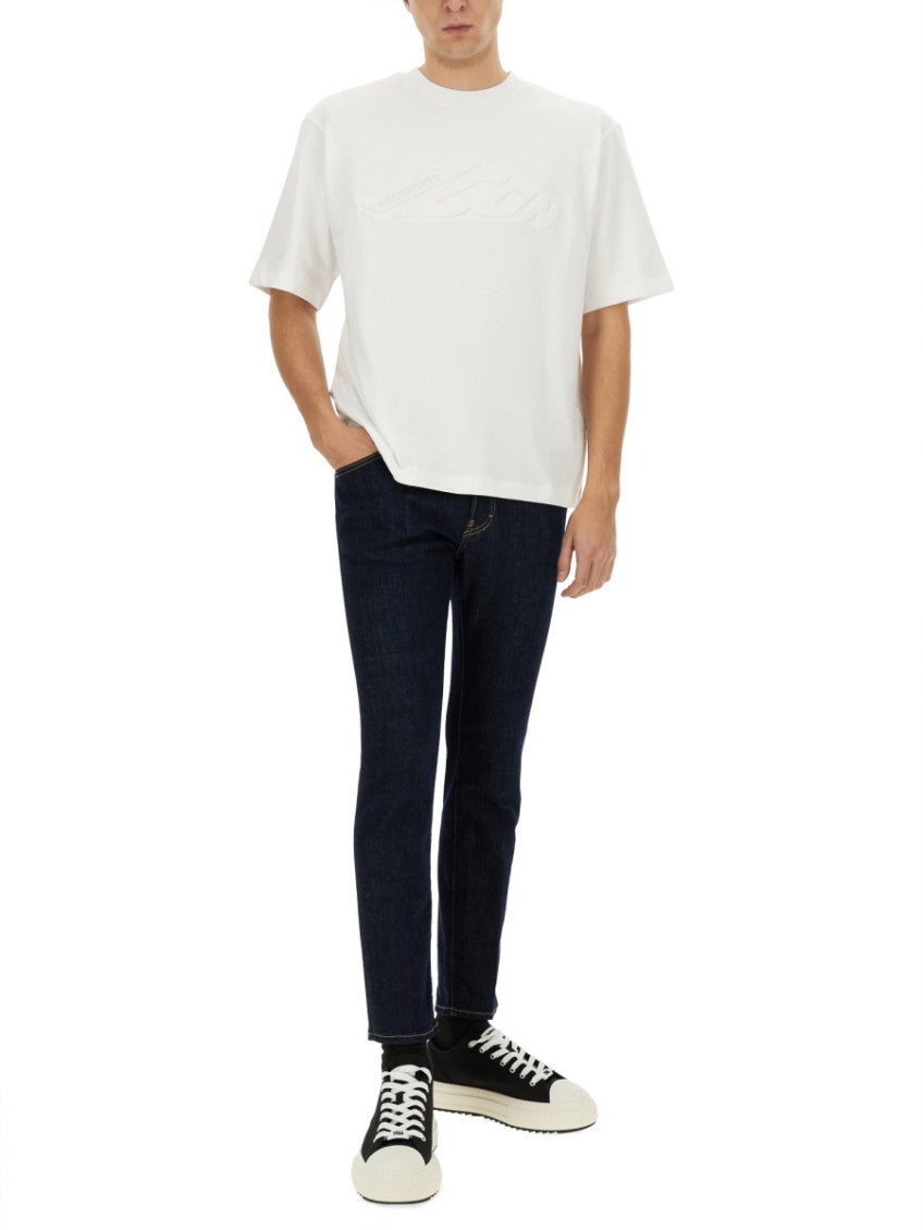 White Logo Crew Neck T-Shirt 2