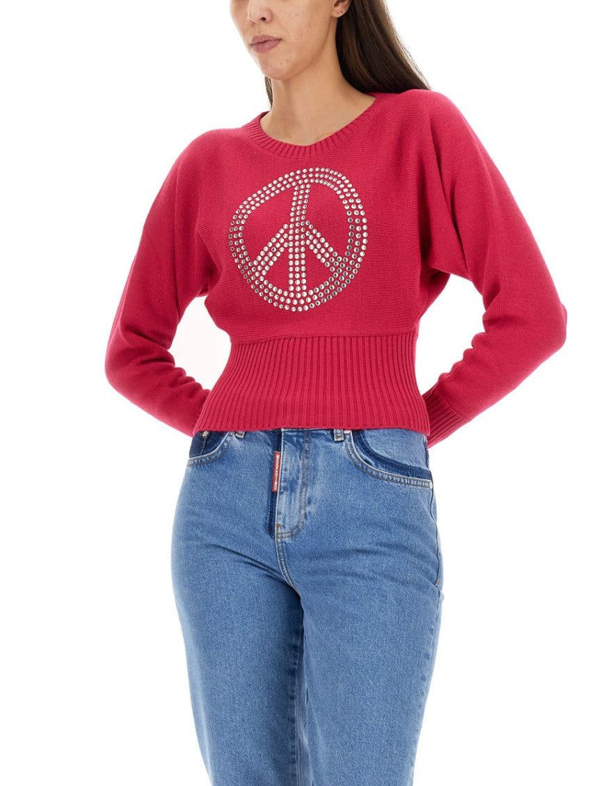 Fuchsia Embellished Round Neck Sweater 4