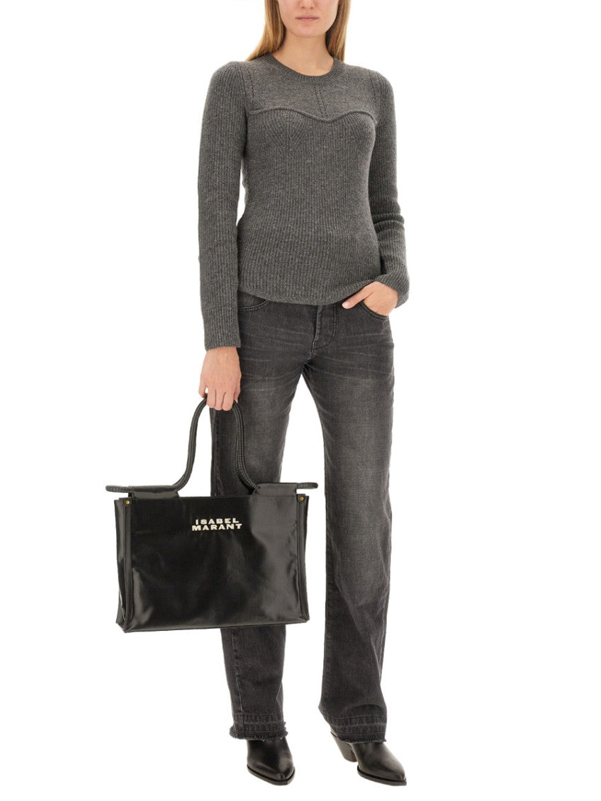 Grey Knitted Crew Neck Sweater 2