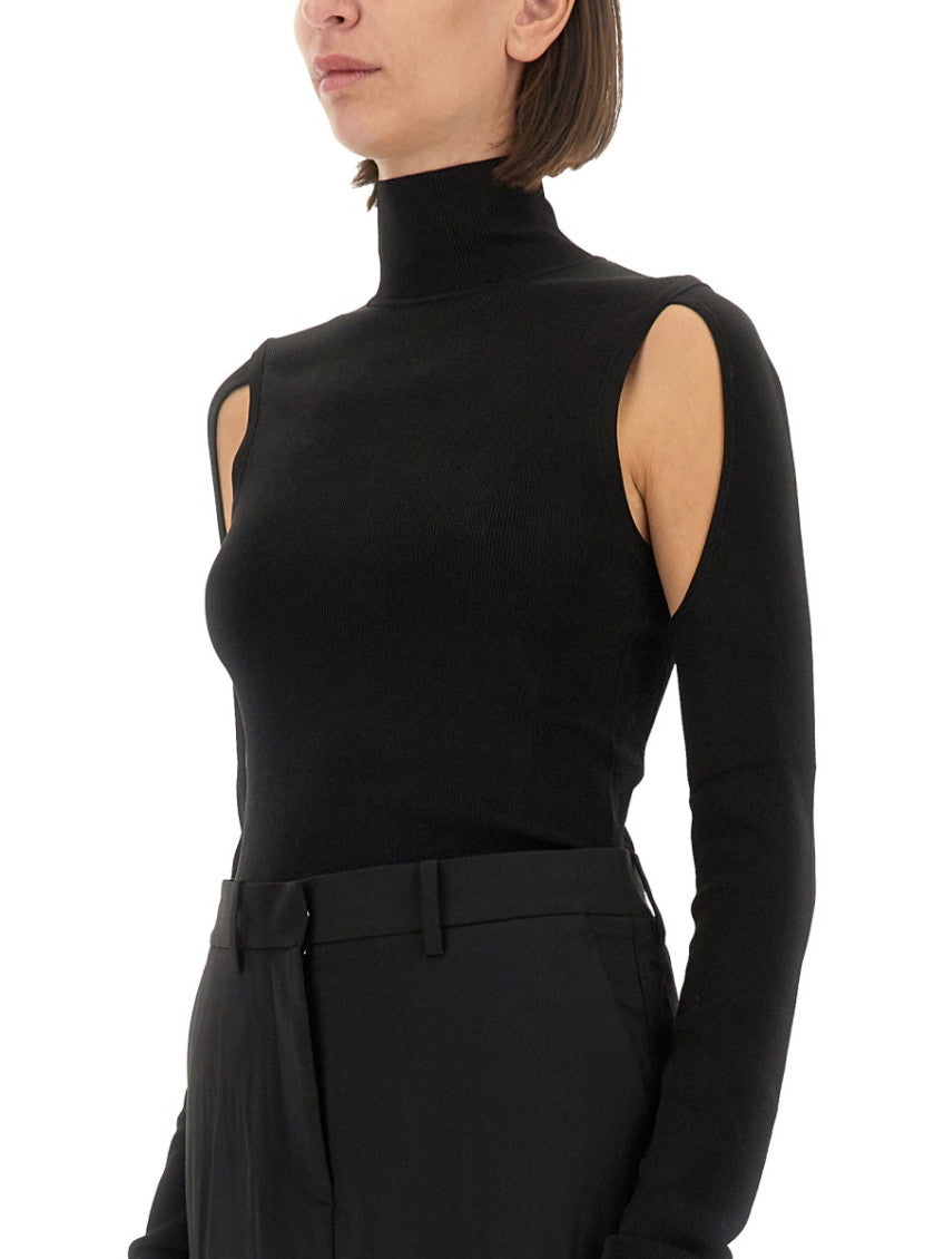 Black Solid Turtle Neck Top 3