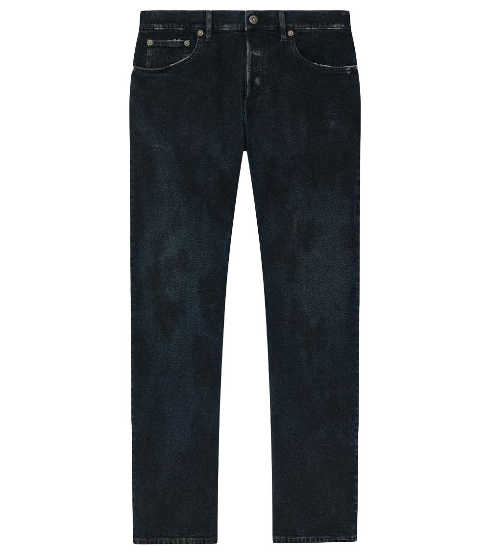 Dark Blue Mid Rise Jeans 1