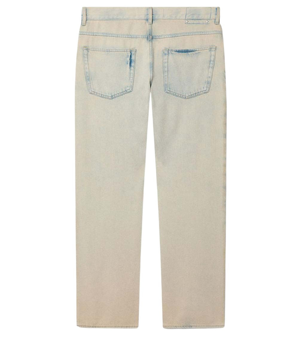 Beige Straight Jeans 2