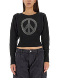 Black Embellished Round Neck Sweater 1