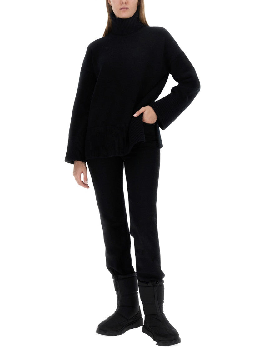 Black Solid Turtle Neck Sweater 2