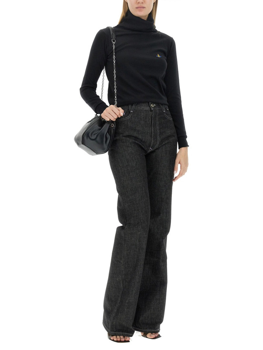 Black Solid Turtle Neck Sweater 2