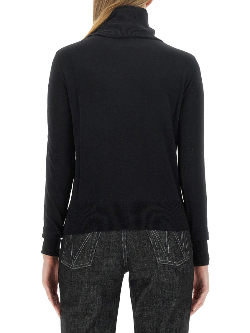 Black Solid Turtle Neck Sweater 3