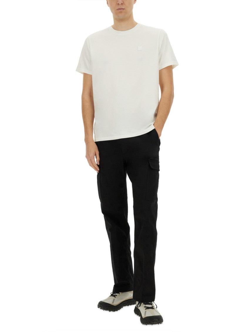 White Solid Crew Neck T-Shirt 2