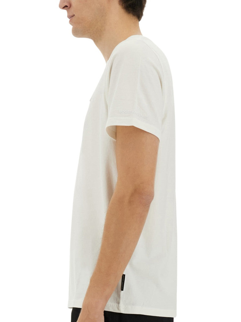 White Solid Crew Neck T-Shirt 4