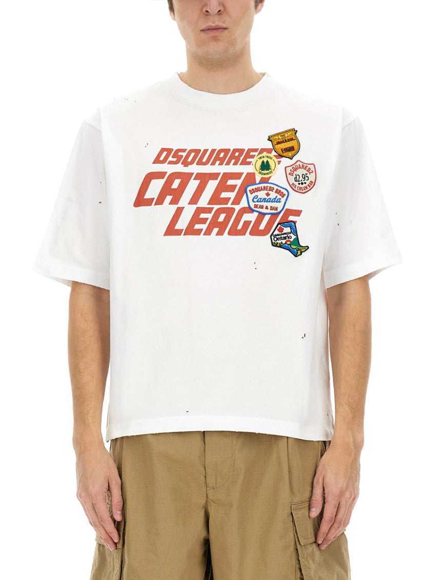 White Graphic Crew Neck T-Shirt 1