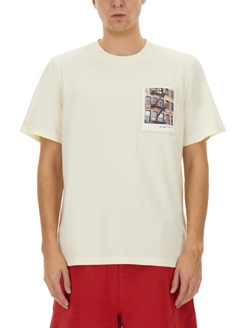 White Graphic Crew Neck T-Shirt 1