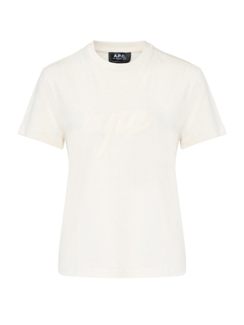 White Logo Crew Neck T-Shirt 1