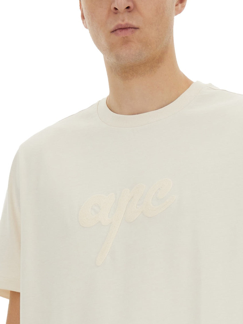 White Logo Crew Neck T-Shirt 3