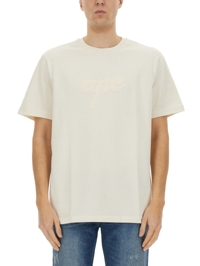 White Logo Crew Neck T-Shirt 4