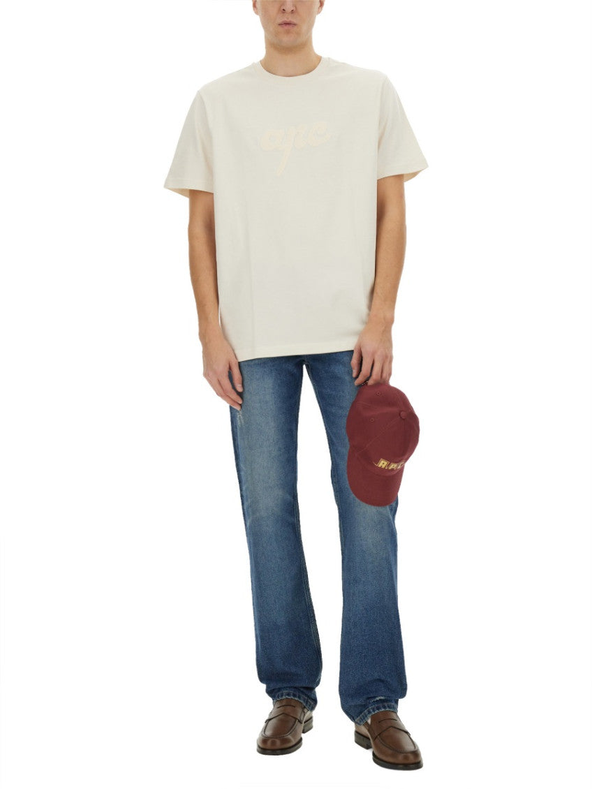 White Logo Crew Neck T-Shirt 5