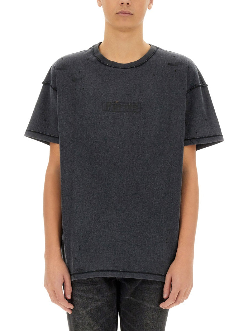 Black Logo Crew Neck T-Shirt 1