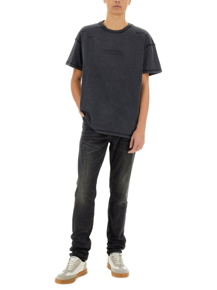 Black Logo Crew Neck T-Shirt 2