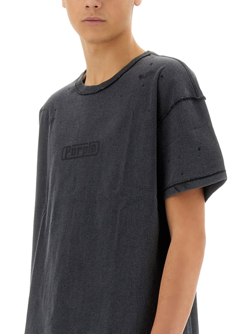 Black Logo Crew Neck T-Shirt 4