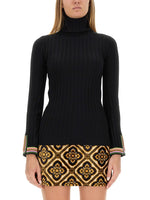 Black Knitted Turtle Neck Sweater 1
