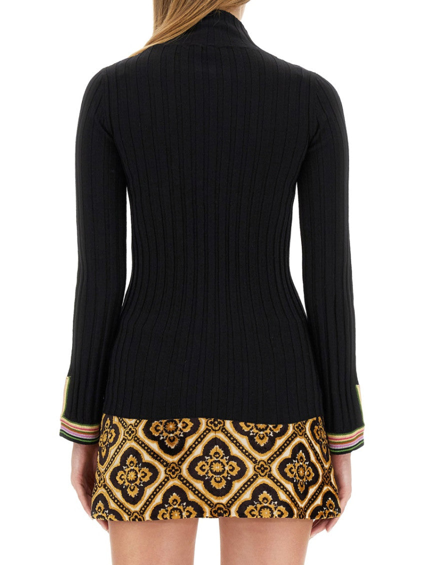 Black Knitted Turtle Neck Sweater 3