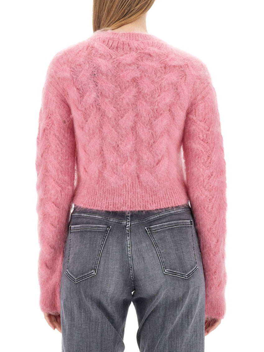Pink Knitted Crew Neck Sweater 3