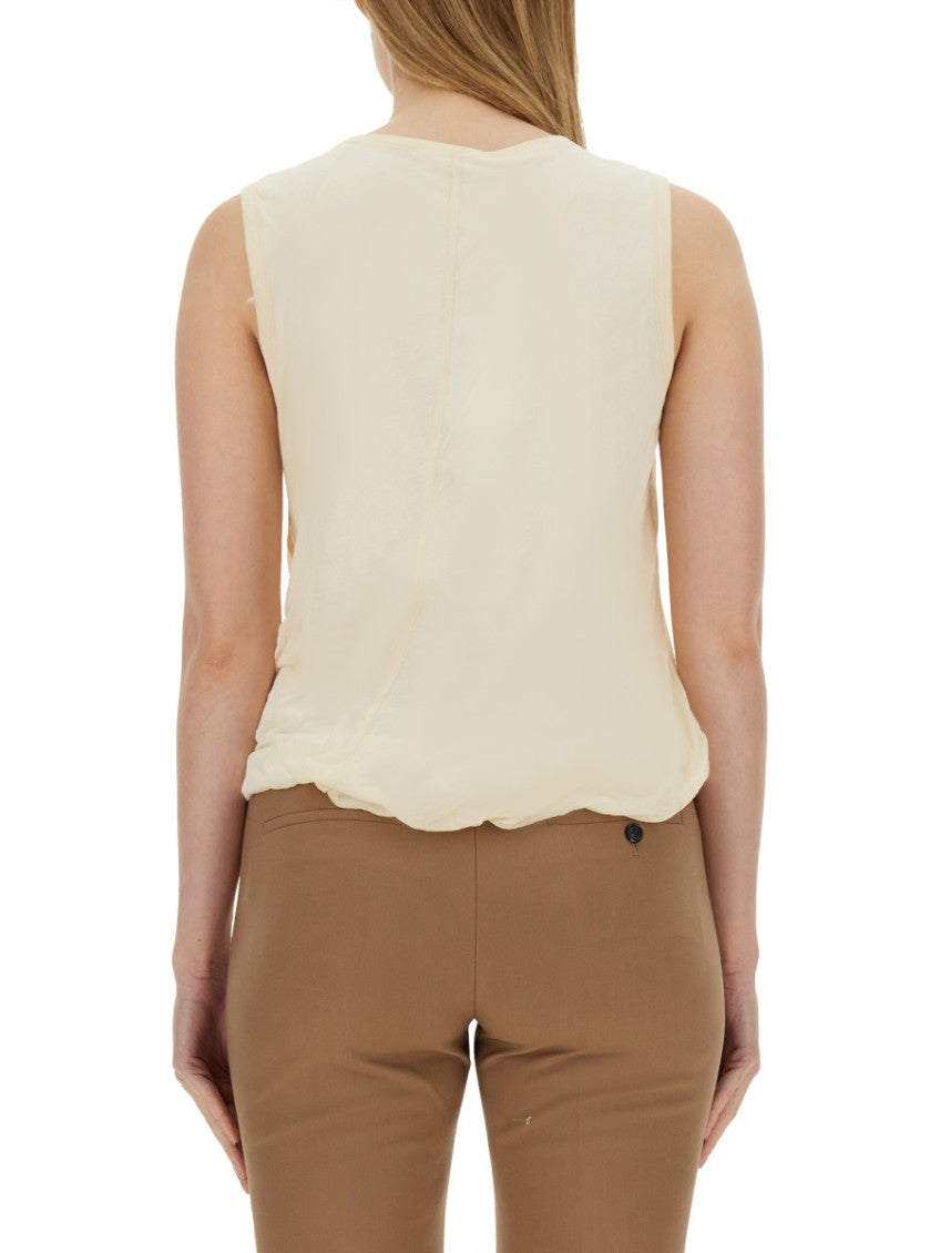 Light Brown Solid Round Neck Top 2