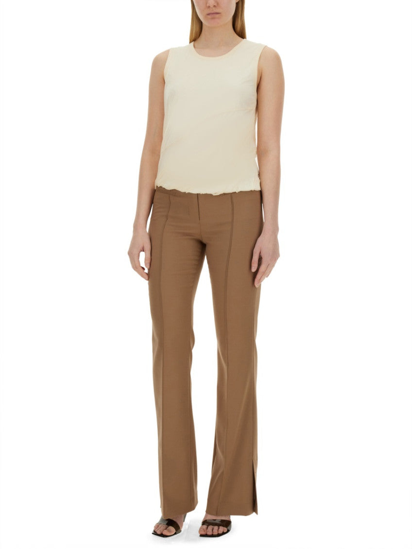 Light Brown Solid Round Neck Top 4