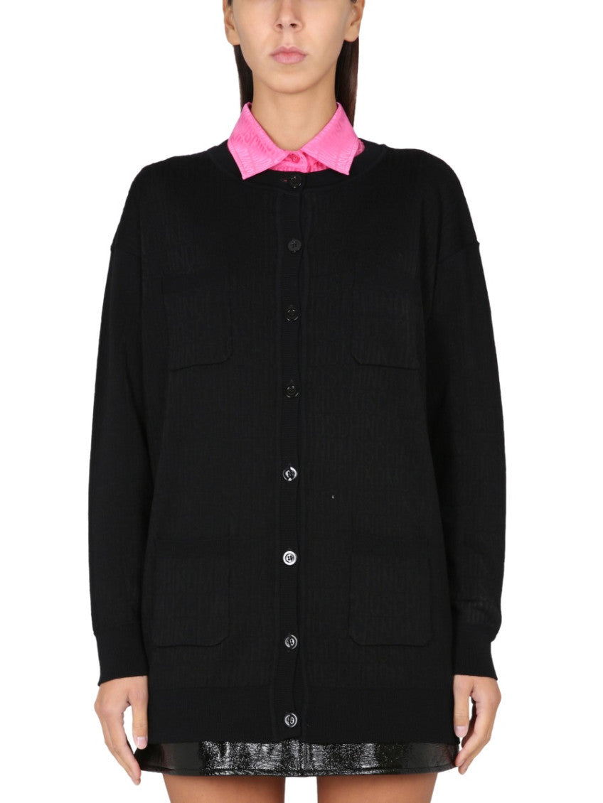 Black Logo Round Neck Sweater 1
