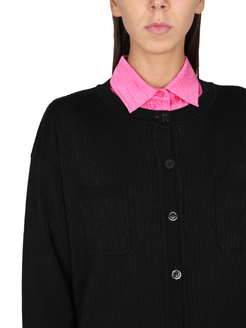 Black Logo Round Neck Sweater 4