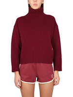 Red Knitted Turtle Neck Sweater 1